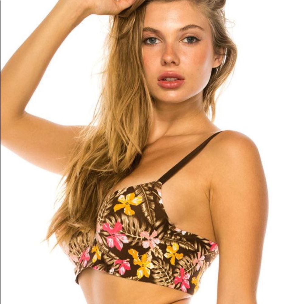 Floral Print Bra